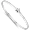 Little Treasure Sterling Silver Cubic Zirconia Open Star Bangle