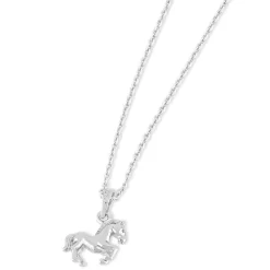 Little Treasure Sterling Silver Horse Pendant (Chain Included)