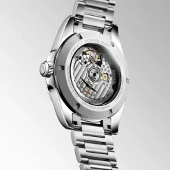 Longines Conquest 38mm Black Dial Steel Bracelet Watch