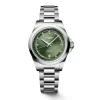 Longines Conquest 30mm Green Dial Diamond Dots Steel Bracelet Watch