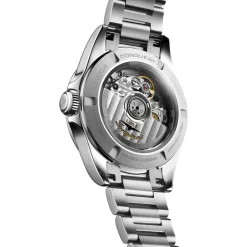 Longines Conquest 30mm Silver Dial Rose Gold Hands Steel Bracelet Watch
