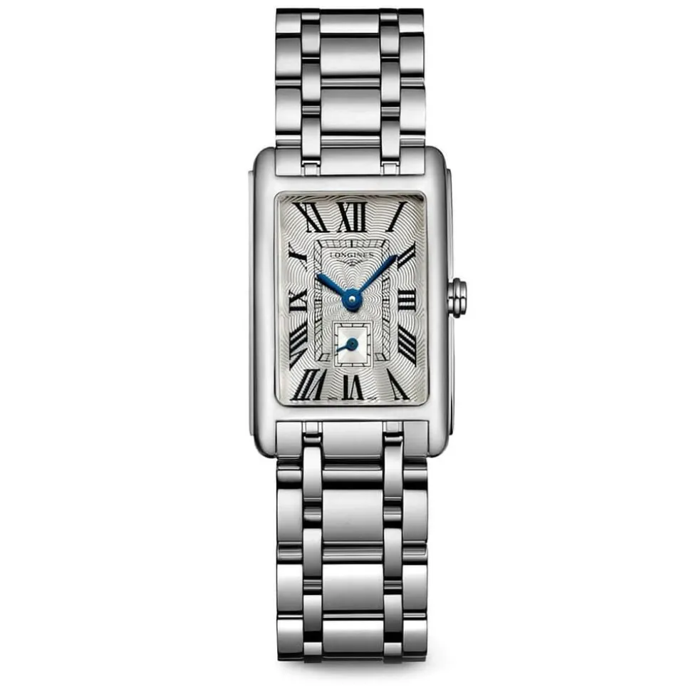 Longines DolceVita 20.80 X 32.00 mm Silver "flinque" Dial Blue Index Steel Case Watch