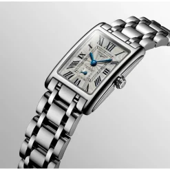 Longines DolceVita 20.80 X 32.00 mm Silver "flinque" Dial Blue Index Steel Case Watch