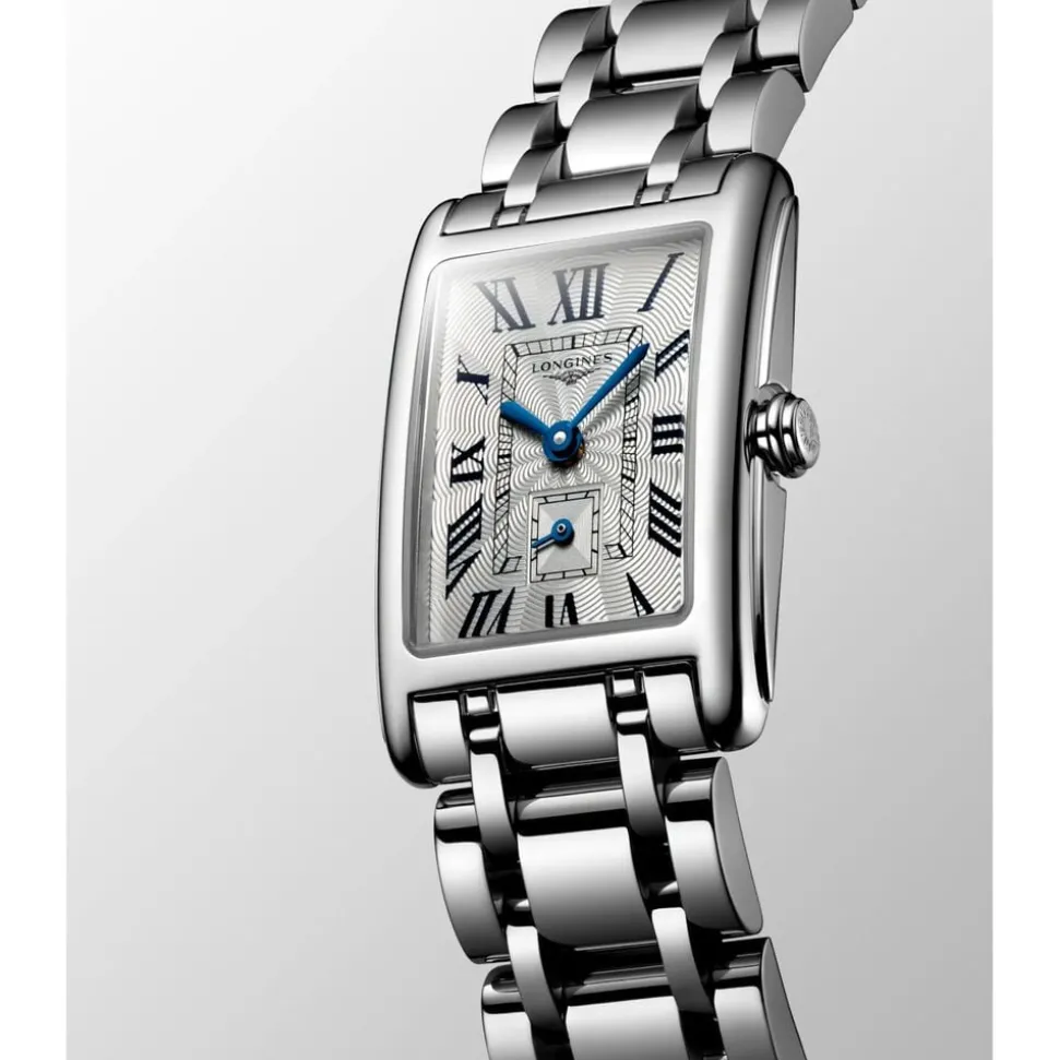 Longines DolceVita 20.80 X 32.00 mm Silver "flinque" Dial Blue Index Steel Case Watch