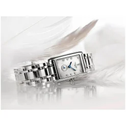 Longines DolceVita ladies' diamond dot mother of pearl dial stainless steel bracelet watch