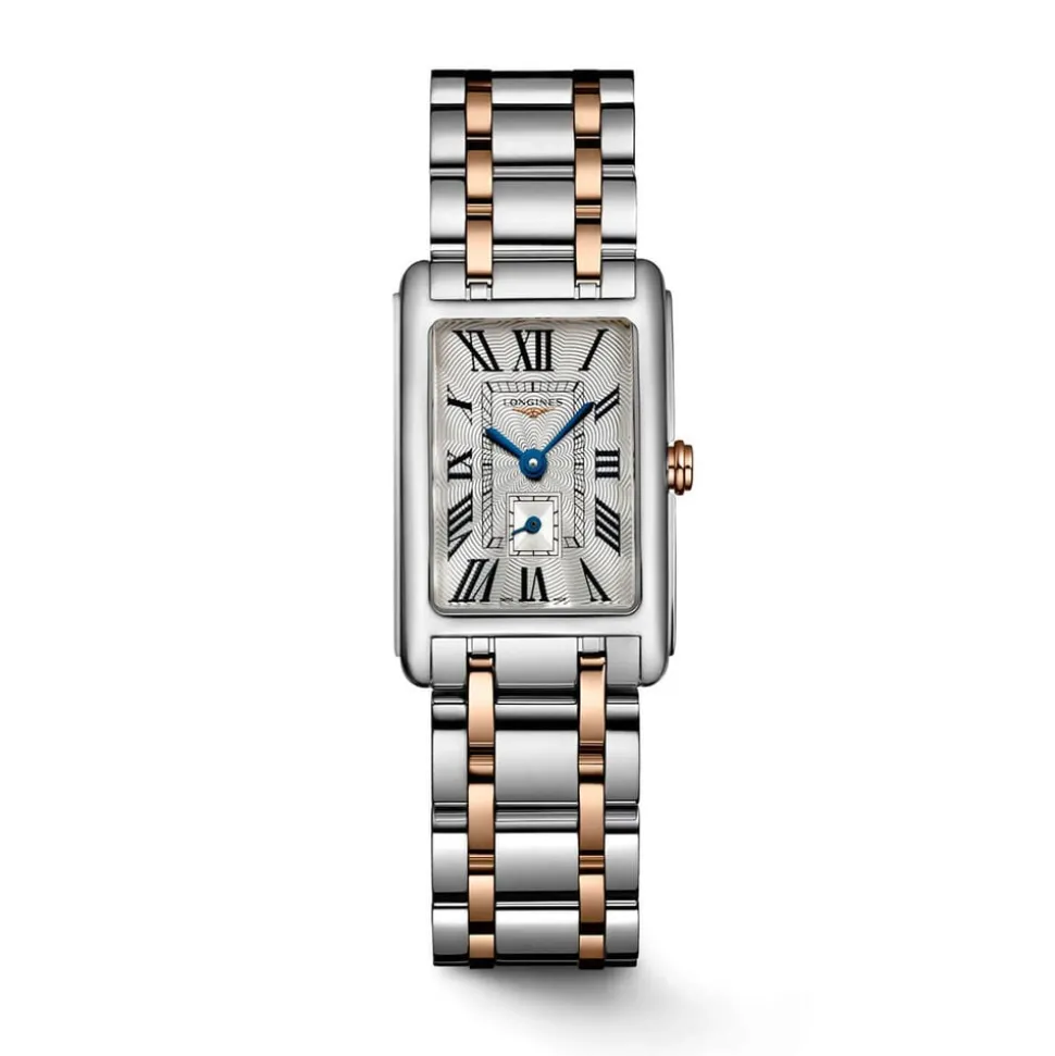 Longines DolceVita 20.80x32mm Silver Dial Steel & Rose Gold Bracelet Watch