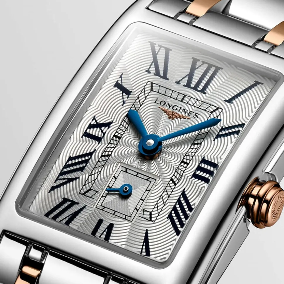 Longines DolceVita 20.80x32mm Silver Dial Steel & Rose Gold Bracelet Watch