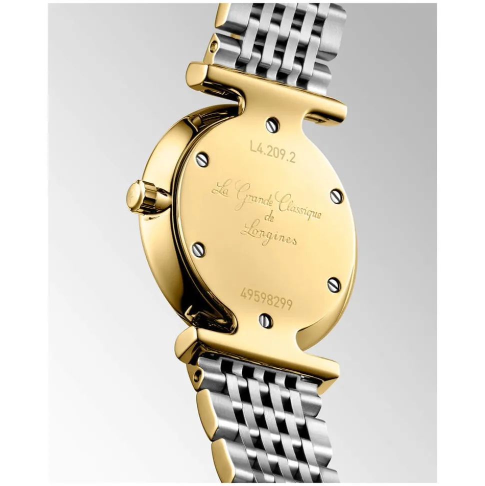 Longines Elegance La Grande Classique 24mm MOP Dial Diamond Dot Two Tone Bracelet Watch