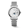 Longines Elegant 30mm MOP Dial Moonphase Diamond Dots Steel Bracelet Watch