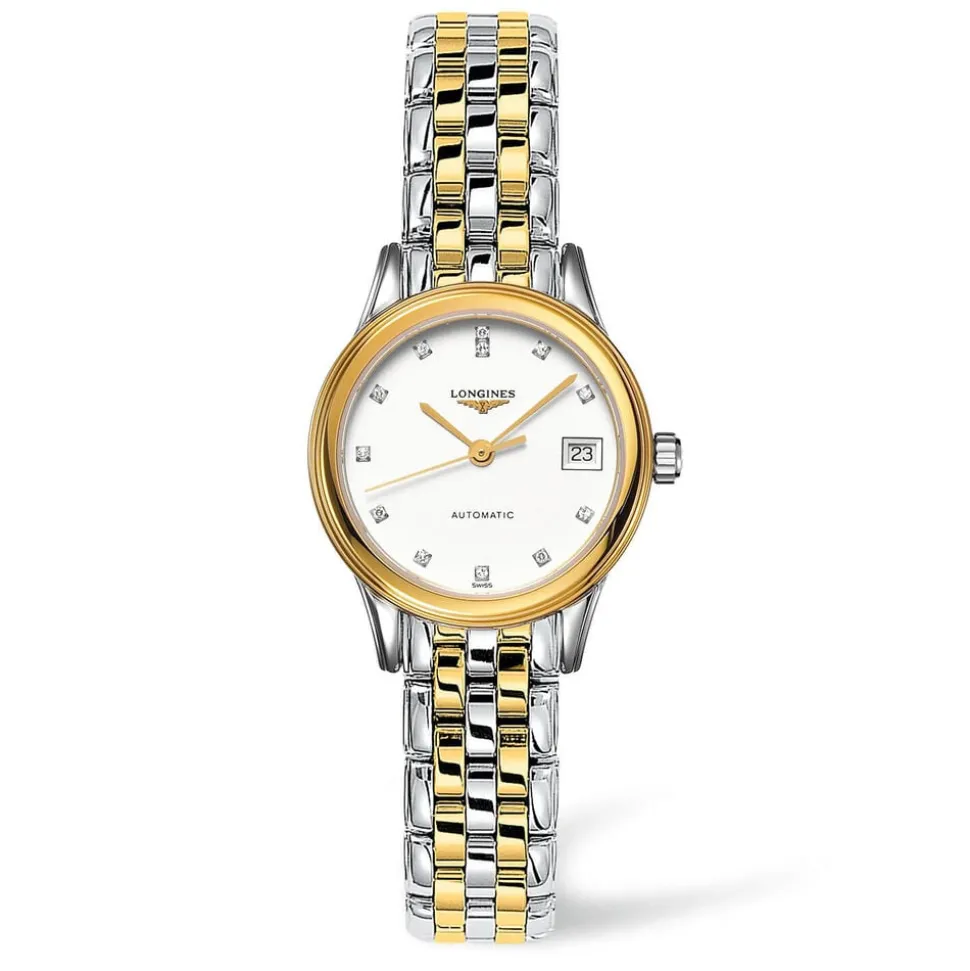 Longines Flagship Ladies Two-Tone Diamond-Set Automatic Watch