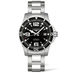 Longines HydroConquest Automatic Black Dial Stainless Steel Bracelet Watch