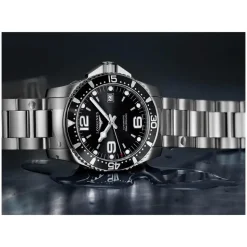 Longines HydroConquest Automatic Black Dial Stainless Steel Bracelet Watch