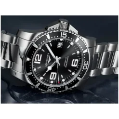 Longines HydroConquest Automatic Black Dial Stainless Steel Bracelet Watch