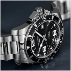 Longines HydroConquest Automatic Black Dial Stainless Steel Bracelet Watch