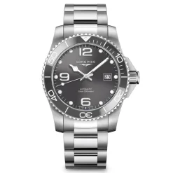 Longines HydroConquest Grey Dial Steel Bracelet Men's Watch