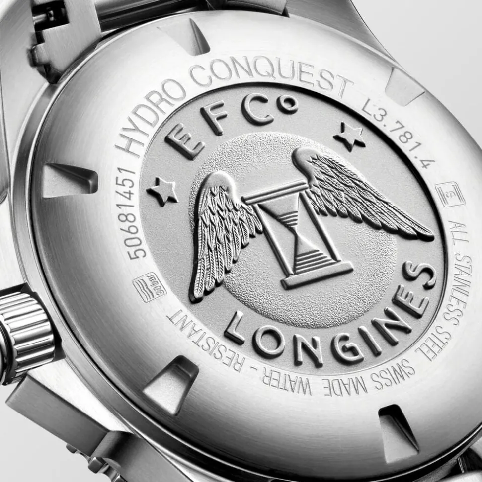 Longines Hydroconquest 41mm Black Dial Stainless Steel & Ceramic Case Mens Watch