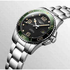 Longines Hydroconquest 41mm Black Dial Stainless Steel & Ceramic Case Mens Watch