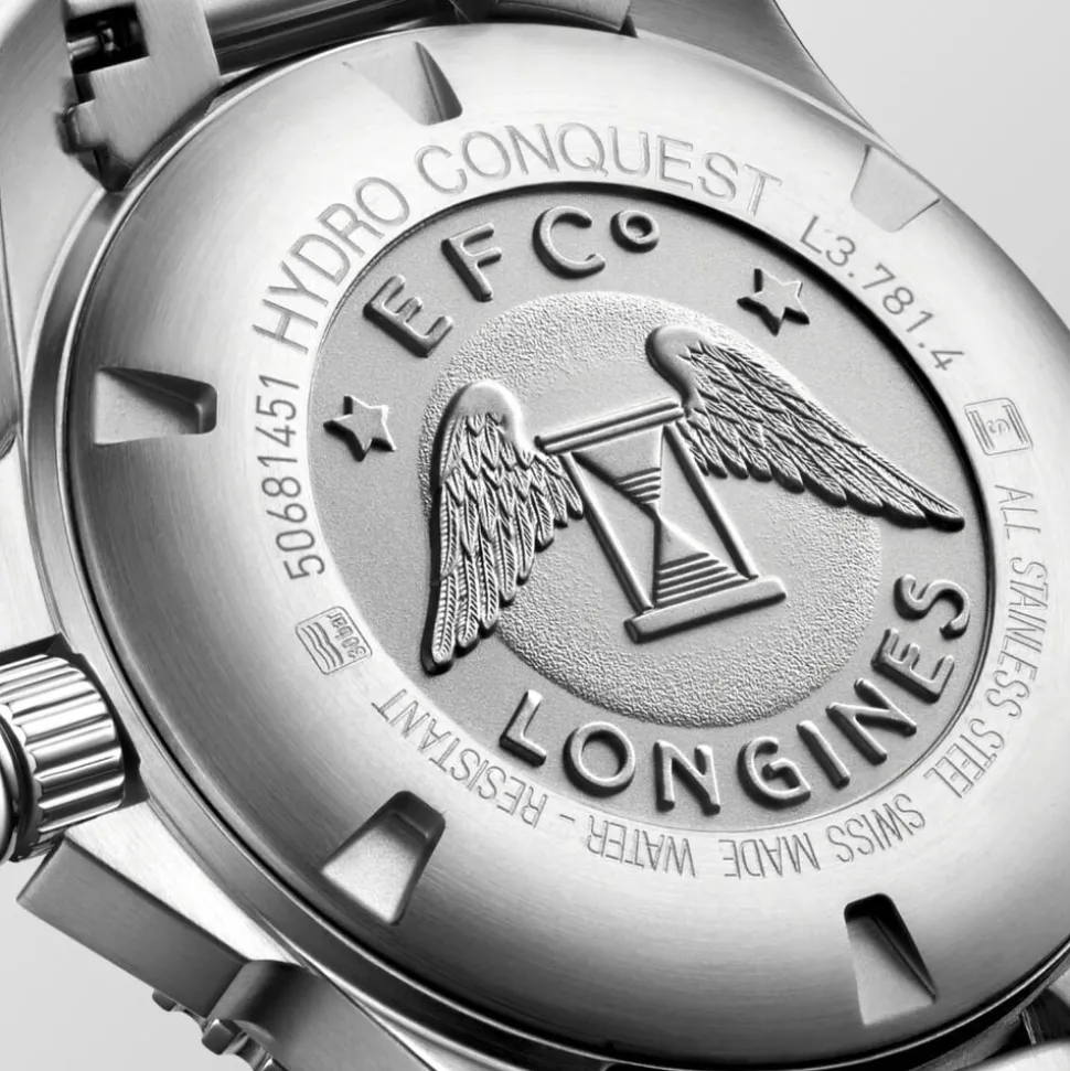 Longines Hydroconquest 41mm Black Dial Ceramic Bezel Steel Case Watch