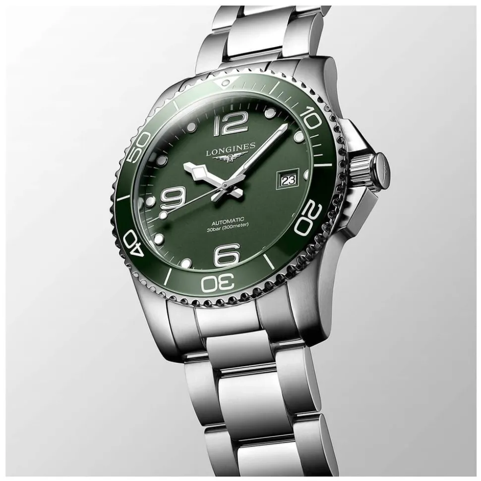 Longines HydroConquest Sports 41mm Khaki Steel Watch