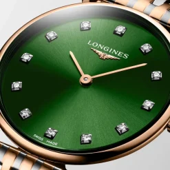 Longines La Grande Classique 29mm Green Dial Diamond Dots Two Tone Steel Bracelet Watch