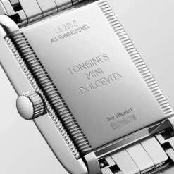 Longines MiniDolcevita 2023 29 X 21.50mm Silver "flinqu&eacute;" Blue Hands Dial Diamond Case Watch