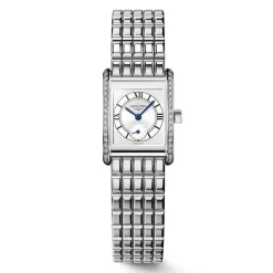 Longines MiniDolcevita 2023 29x21.5mm Silver "flinqué" Cosmo Circle Dial Diamond Case Watch