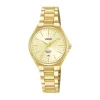 Lorus Quartz Ladies 28mm Champagne Dial Gold Tone Steel Bracelet Watch