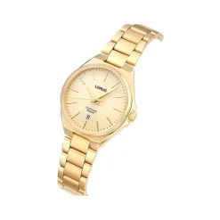 Lorus Quartz Ladies 28mm Champagne Dial Gold Tone Steel Bracelet Watch