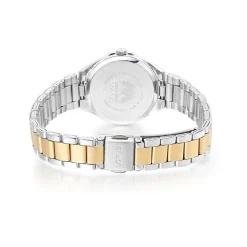 Lorus Quartz Ladies 28mm Silver Dial Two-Tone Steel Bracelet Watch