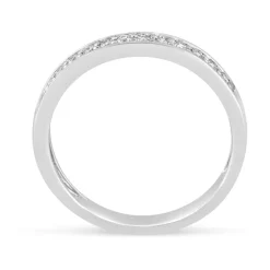 Mystere Ladies' 18ct White Gold 0.21 Carat Diamond 2.7mm Wedding Ring