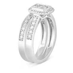 Mystere Ladies' 18ct White Gold 0.21 Carat Diamond 2.7mm Wedding Ring
