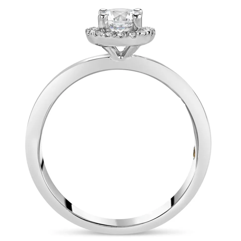 Northern Star 0.58 Round Diamond Brilliant Halo 18ct White Gold Ring