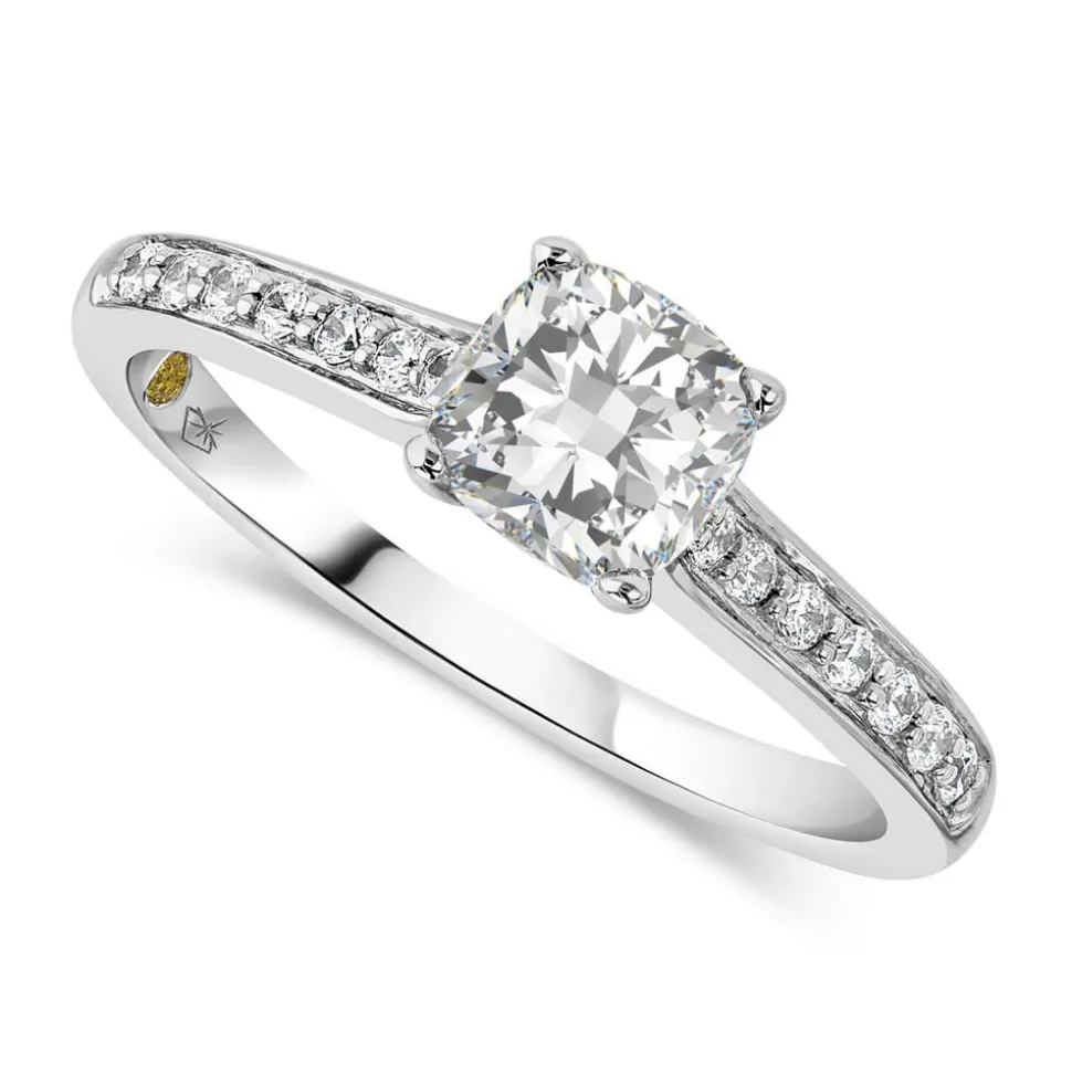 Northern Star 0.80ct Cushion Diamond 18ct White Gold Ring