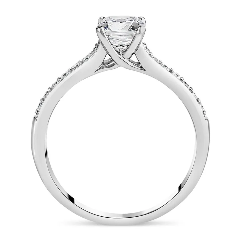 Northern Star 0.80ct Cushion Diamond 18ct White Gold Ring
