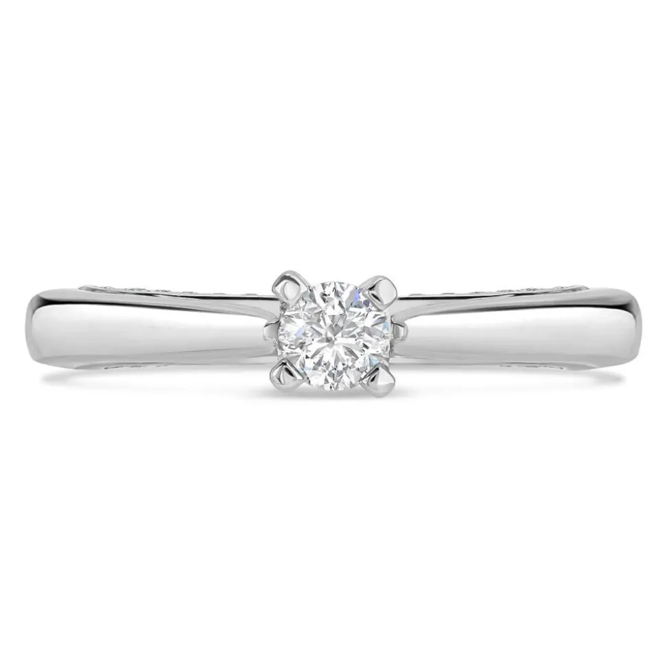 Northern Star 0.37ct Diamond 18ct White Gold Sides Ring