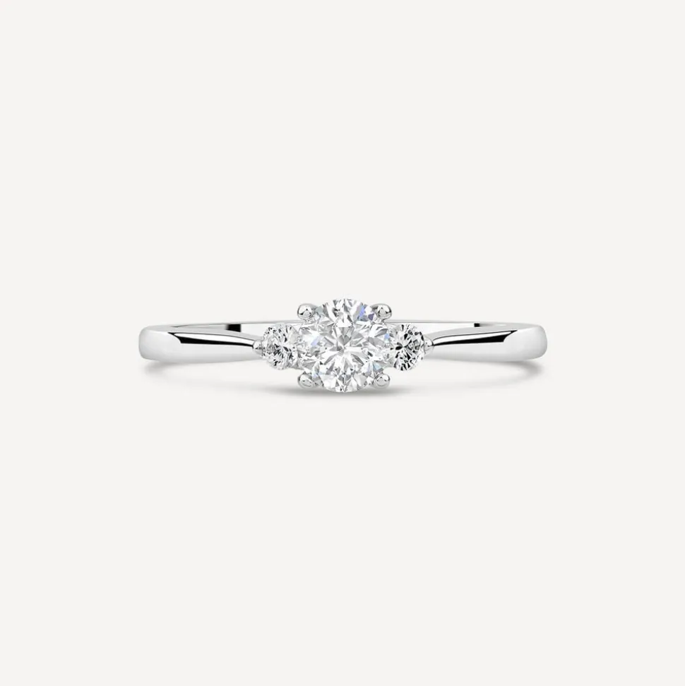 Northern Star 0.50ct Diamond Round Centre & Sides Platinum Ring