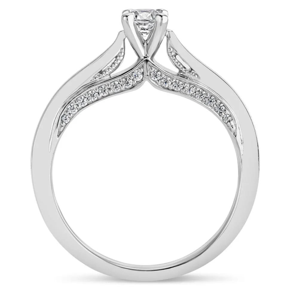 Northern Star 0.37ct Diamond 18ct White Gold Sides Ring