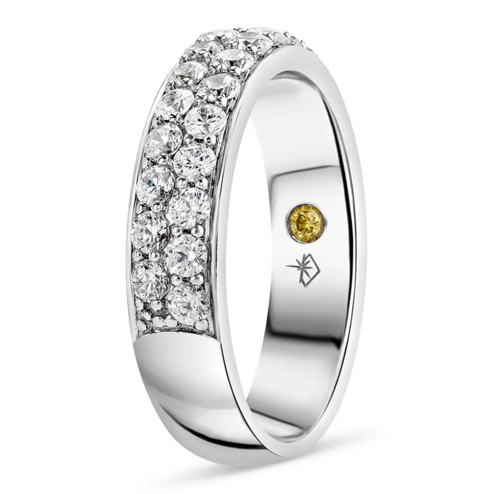 Northern Star 1.00ct Diamond Row 18ct White Gold Ring