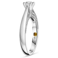 Northern Star 0.55ct Diamond 18ct White Gold Four Claw Solitaire Ring