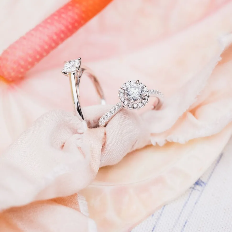 Northern Star 0.37ct Diamond 18ct White Gold Sides Ring