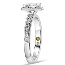Northern Star 0.76ct Emerald Diamond 18ct White Gold Ring