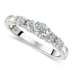 Northern Star 18ct White Gold 0.50ct Diamond Gradual Five Stone Ring