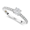 Northern Star 18ct White Gold Solitaire with Shoulders 0.50 Carat Diamond Ring