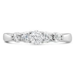 Northern Star 18ct White Gold 0.50ct Diamond Gradual Five Stone Ring