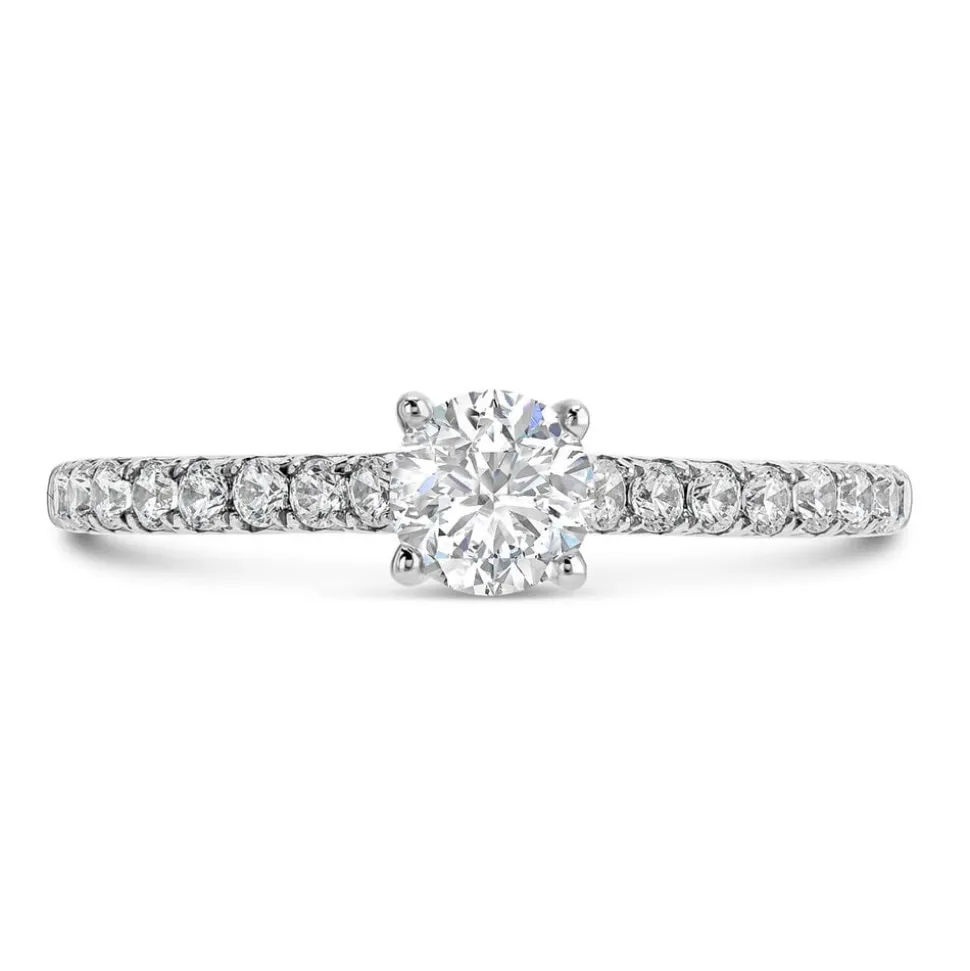 Northern Star 18ct White Gold Solitaire with Shoulders 0.50 Carat Diamond Ring