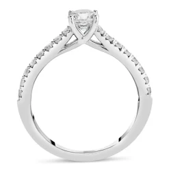Northern Star 18ct White Gold Solitaire with Shoulders 0.50 Carat Diamond Ring
