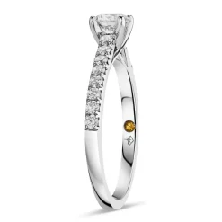 Northern Star 18ct White Gold Solitaire with Shoulders 0.50 Carat Diamond Ring