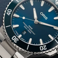Oris Aquis Date 43.5mm Blue Dial Stainless Steel Bracelet Watch