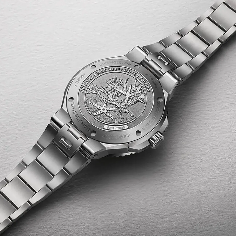 Oris Aquis Great Barrier Reef Limited Edition IV 43.5mm Blue Dial Stainless Steel Bracelet Watch