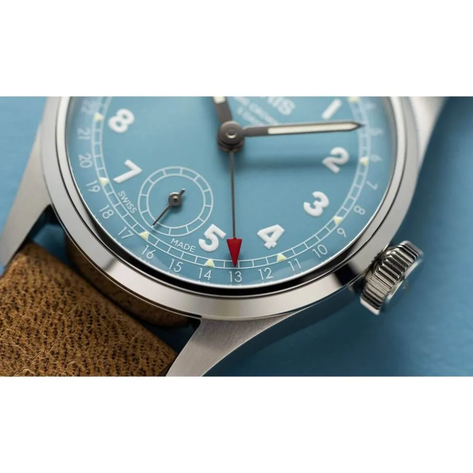 ORIS Big Crown Pointer 38mm Blue Dial Brown Strap Watch
